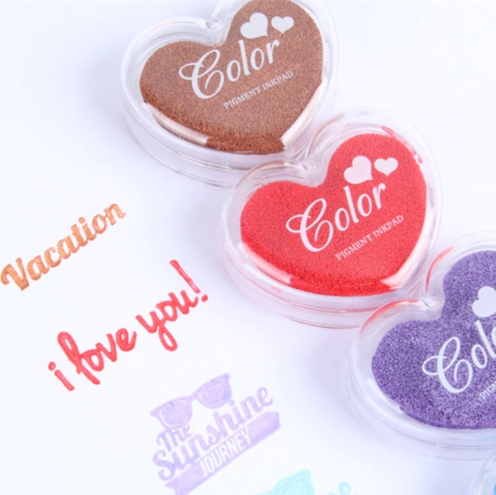 Classic Heart Shaped Ink Pad – Kawaii Stationery Shop