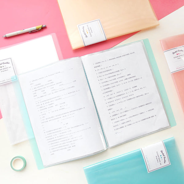 KOKUYO Pastel Cookie Clear Book - A4 - 30 Pockets