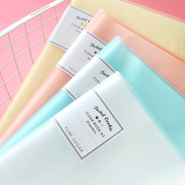 KOKUYO Pastel Cookie Clear Book - A4 - 30 Pockets