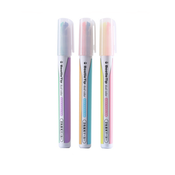 KOKUYO Beetle Tip 2-in-1 Dual Color Highlighter