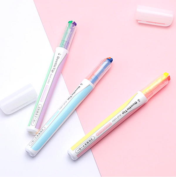 KOKUYO Beetle Tip 2-in-1 Dual Color Highlighter