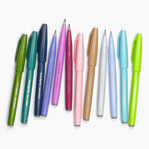 Pentel Fude Touch Brush Sign Pen - New Colors