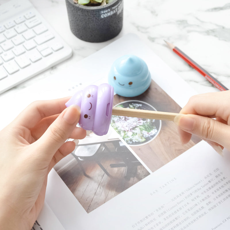 Smiling Poop Pencil Sharpener – Kawaii Stationery Shop