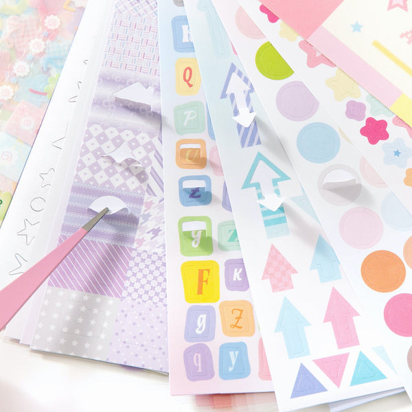 Basic Materials Sticker Book – Pastel & Neutral Palettes