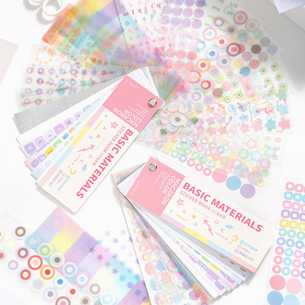 Basic Materials Sticker Book – Pastel & Neutral Palettes