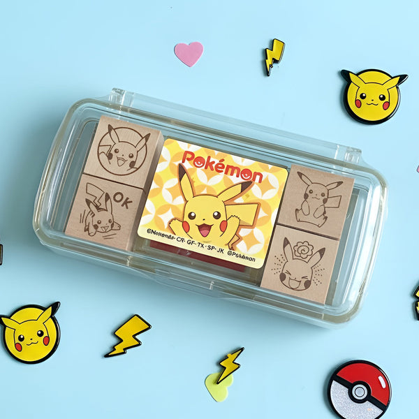 Beverly Pokemon Pikachu Stamp Set with Ink Pad