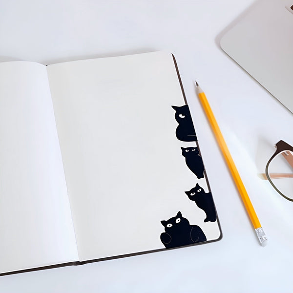 Black Cat Magnetic Bookmark - Set of 6