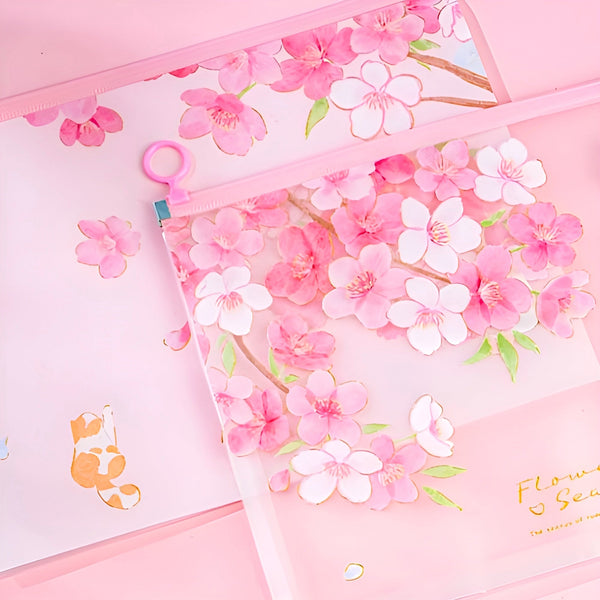 Blossom Dreams A4 Clear Pocket