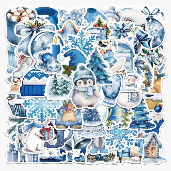 Blue Winter Wonderland Stickers