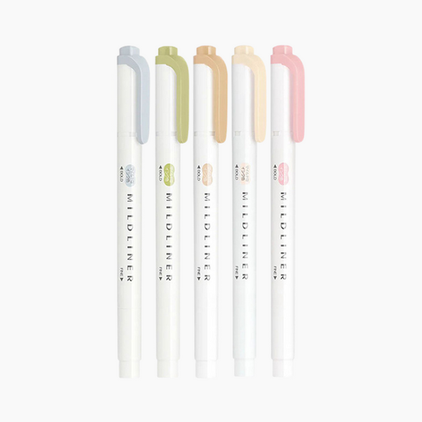 Zebra Mildliner Double Sided Highlighters - Mild Natural