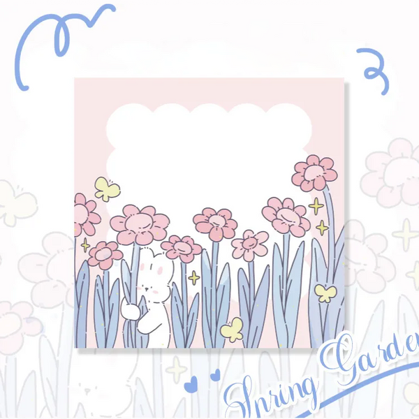 Bunny Blossom Patch Memo Pad