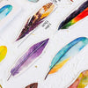 Colorful Feather Bookmarks - Set of 30