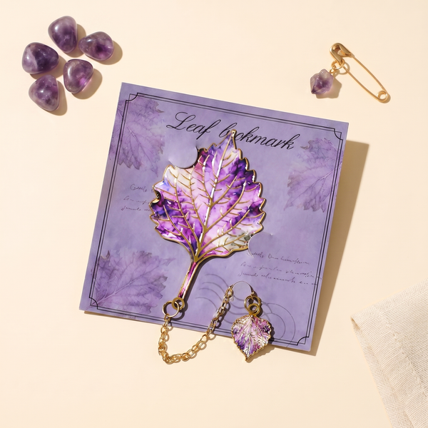 Pressed Leaf Charm Bookmark