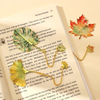 Pressed Leaf Charm Bookmark
