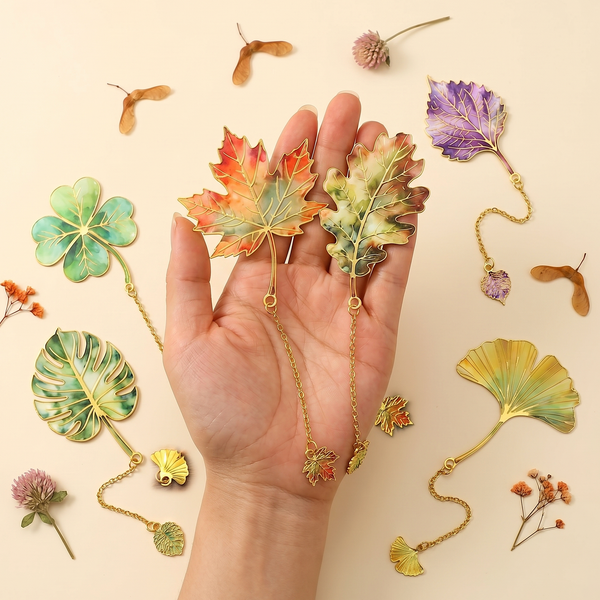 Pressed Leaf Charm Bookmark