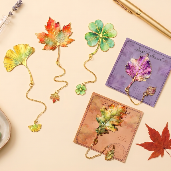 Pressed Leaf Charm Bookmark