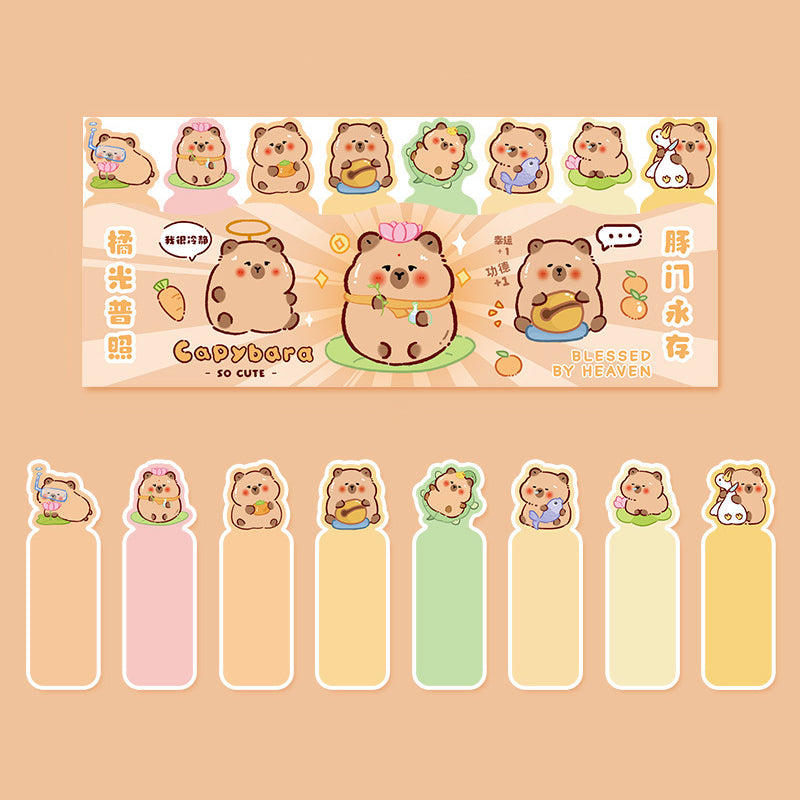 Cute Capybara Index Sticky Notes – Kawaii Stationery Shop