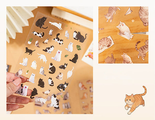 Cute Cat Sticker Sheets - Meow Mood