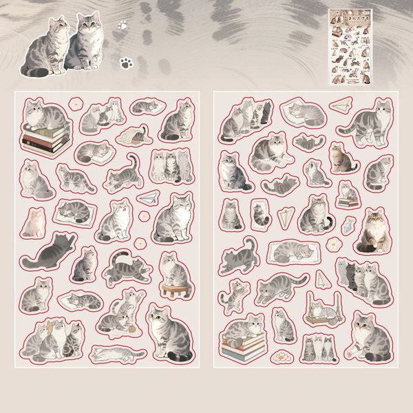Cute Cat Sticker Sheets - Meow Mood