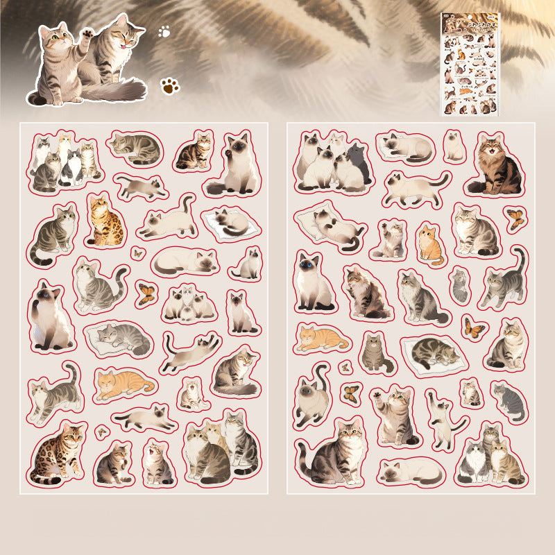 Cute Cat Sticker Sheets - Meow Mood – Kawaii Stationery Shop