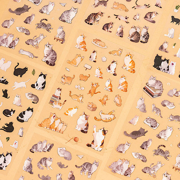Cute Cat Sticker Sheets - Meow Mood