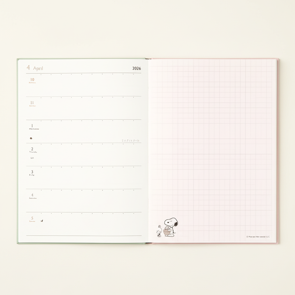 Cute Model Peanuts Snoopy 2026 Schedule Book - Mint - 5 IN STOCK!