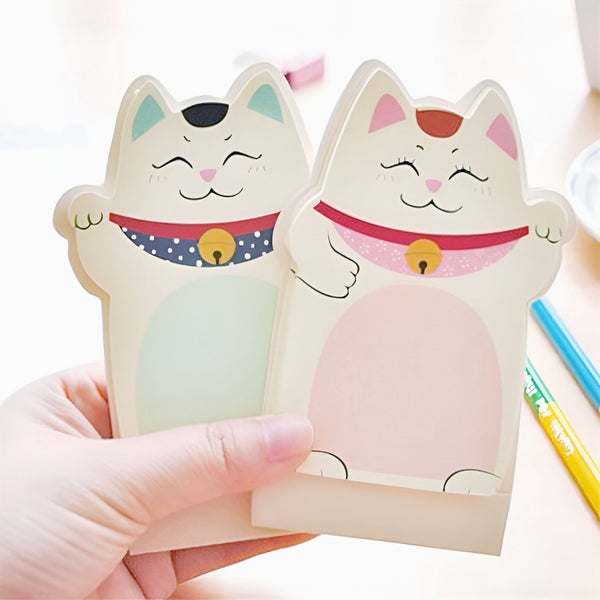 Maneki Neko Sticky Memo Pad