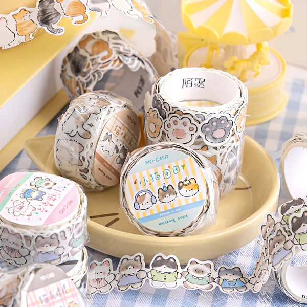 Doki-Doki Kitty Die-Cut Masking Tapes