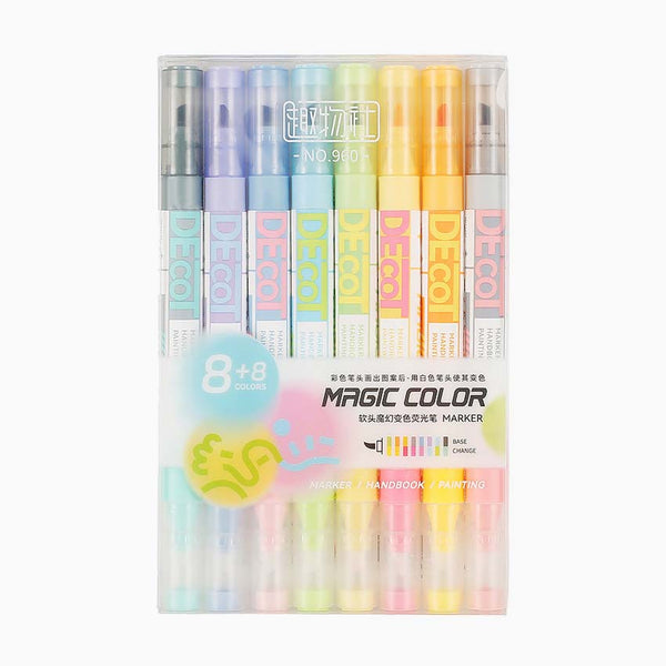 DreamShift DecoT Magic Double-Sided Color Markers - Set of 8