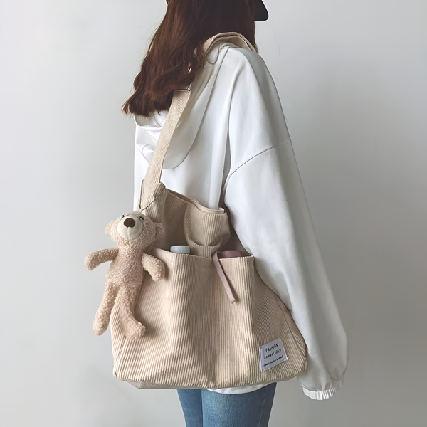 Everyday Corduroy Shoulder Tote