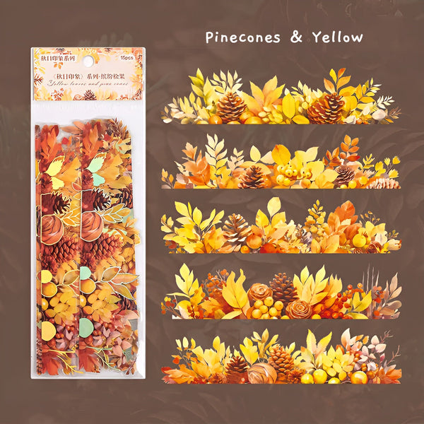 Fall Leaves Long Strip Stickers