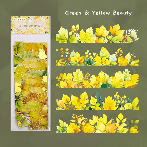 Fall Leaves Long Strip Stickers