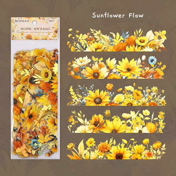 Fall Leaves Long Strip Stickers