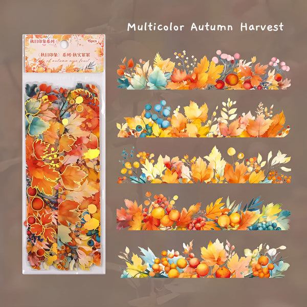 Fall Leaves Long Strip Stickers