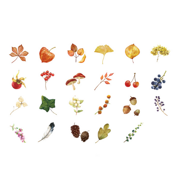 Forest Plants Paper Stickers