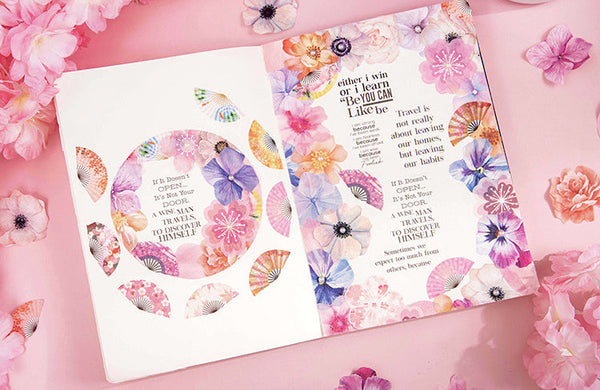 Floral Blossom Washi Sticker Roll