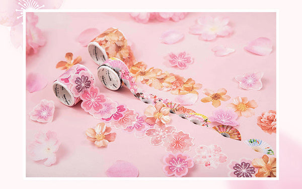 Floral Blossom Washi Sticker Roll