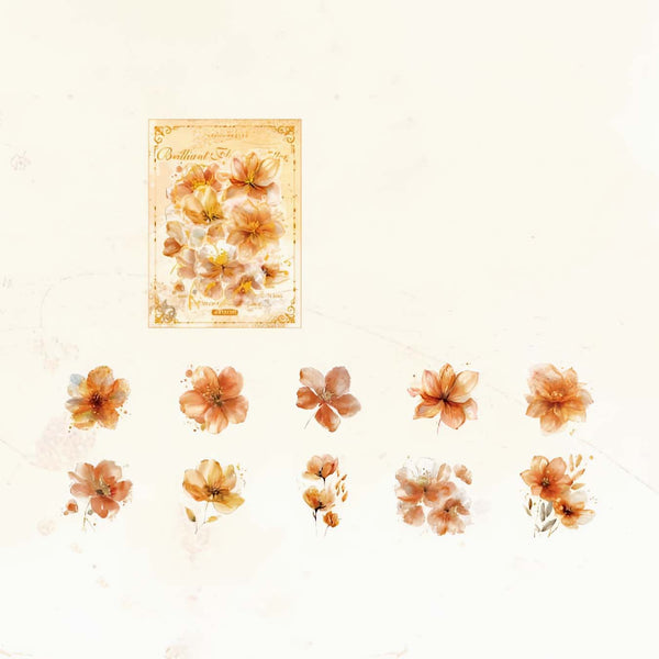 Floral Whispers Bronzing Stickers