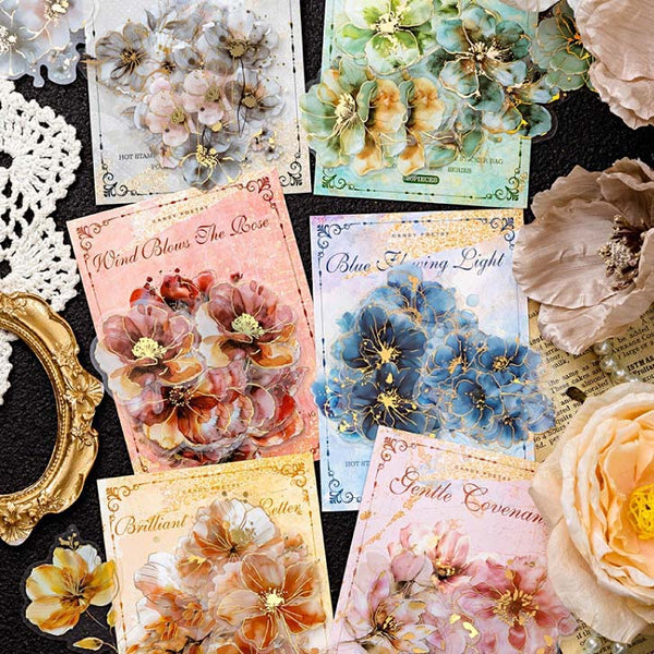 Floral Whispers Bronzing Stickers