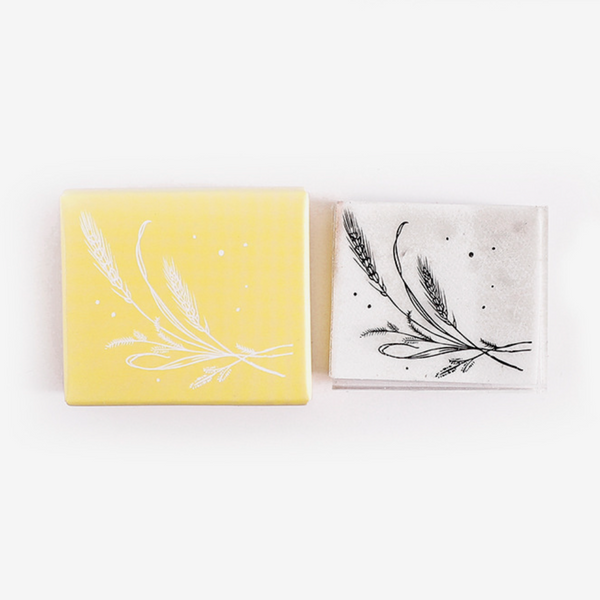 Flower Garden Rubber Stamp - Rye