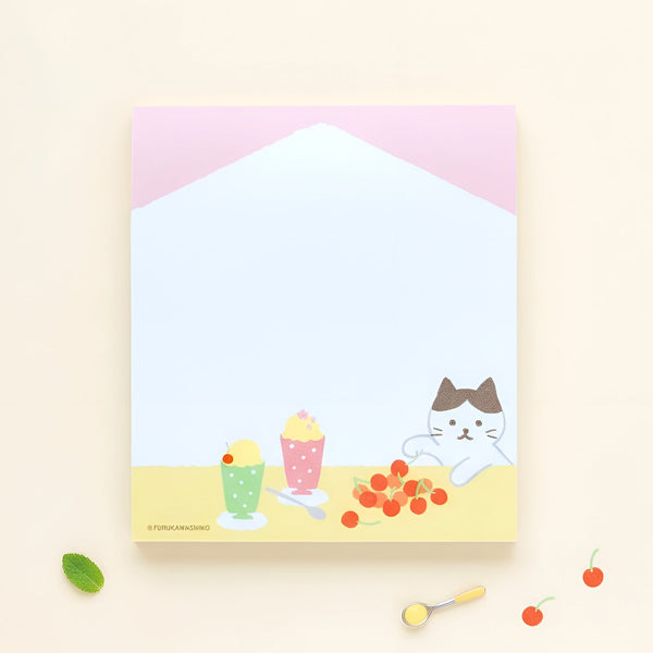 Furukawashiko 4 Designs Memo Pad - Cat & Sakura