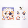Furukawashiko Flake Stickers - Limited Autumn Edition - Books & Cats