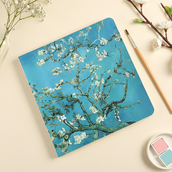 Almond Blossom Watercolor Painting Sketchbook
