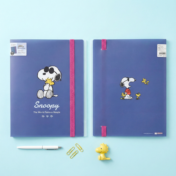 Sun-Star Peanuts Snoopy Clear Book - A4 - Dark Blue - Limited Edition