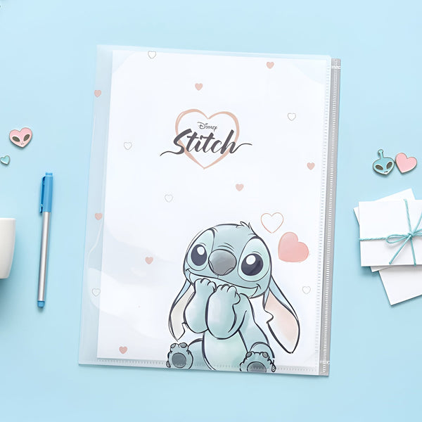 Cute Model Stitch A4 Zipper Folder Pocket