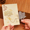 Golden Autumn Leaf Bookmark
