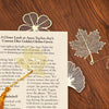 Golden Autumn Leaf Bookmark