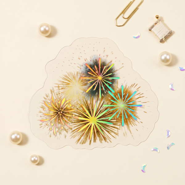 Holo Fireworks Deco Stickers