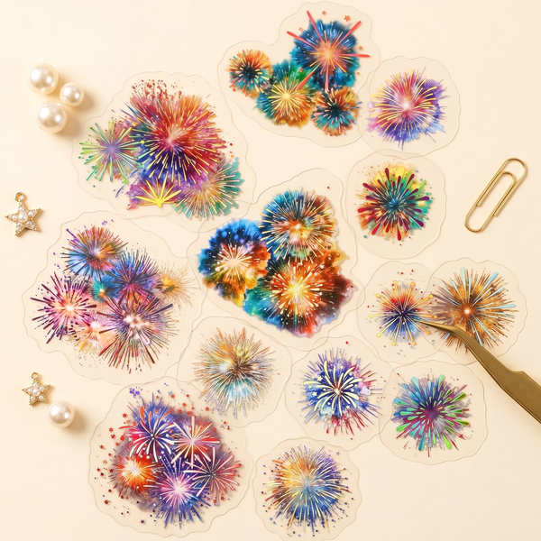 Holo Fireworks Deco Stickers