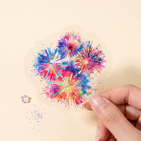 Holo Fireworks Deco Stickers